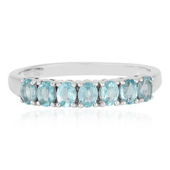 Bague en argent et Apatite bleue
