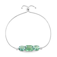 Bracelet en argent et Fluorite verte