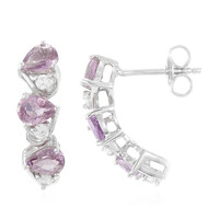 Boucles d'oreilles en argent et Saphir du Mozambique