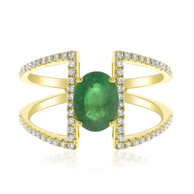 Bague en or et Emeraude de Zambie AAA (CIRARI)