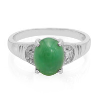 Bague en argent et Chrysoprase impériale