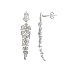 Boucles d'oreilles en argent et Zircon (Adela Silber)