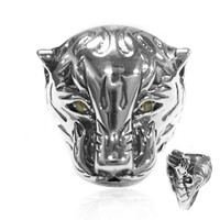 Bague en argent et Diamant jaune I2