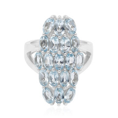 Bague en argent et Topaze bleu ciel
