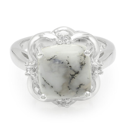 Bague en argent et Agate dendritique