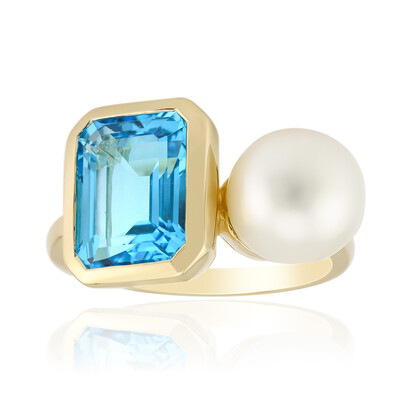 Bague en or et Topaze de Marambaia (Michelle Albala)