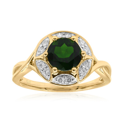 Bague en or et Diopside de Russie