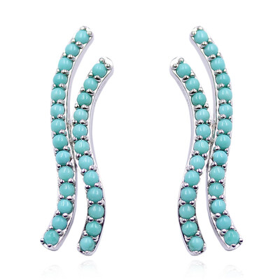 Boucles d'oreilles en argent et Turquoise de Kingman (Anne Bever)