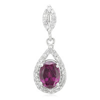 Pendentif en argent et Grenat magenta