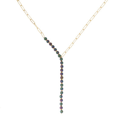 Collier en argent et Hématite mystique  (dagen)