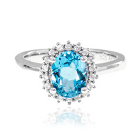 Bague en argent et Topaze de Marambaia