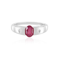 Bague en argent et Rubis de Madagascar
