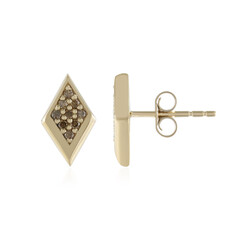 Boucles d'oreilles en or et Diamant chocolat I2