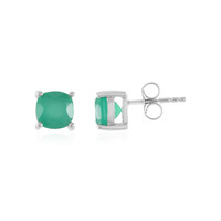 Boucles d'oreilles en argent et Onyx vert