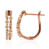 Boucles d'oreilles en or et Diamant rose de France SI1 d'Argyle 