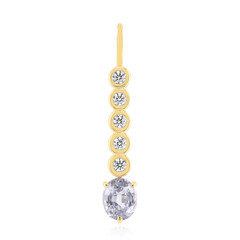Pendentif en or et Saphir pourpre de Tuléar