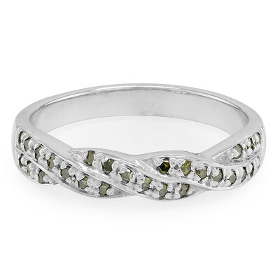 Bague en argent et Diamant fantaisie