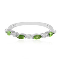 Bague en argent et Diopside de Russie