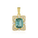 Pendentif en argent et Fluorite verte