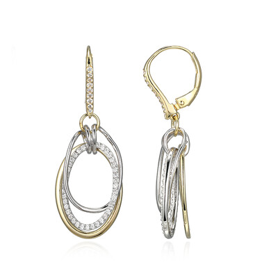 Boucles d'oreilles en argent et Zircon (Adela Silber)