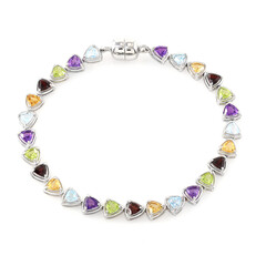 Bracelet en argent et Améthyste de Zambie