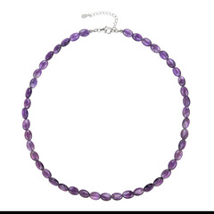 Collier en argent et Améthyste de Zambie