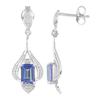 Boucles d'oreilles en argent et Topaze Neptune