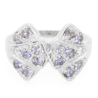 Bague en argent et Iolite de Madagascar