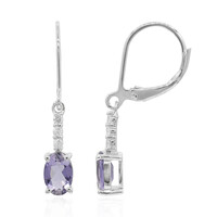 Boucles d'oreilles en argent et Iolite