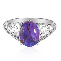Bague en argent et Turquoise pourpre cuivré