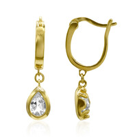 Boucles d'oreilles en argent et Topaze blanche
