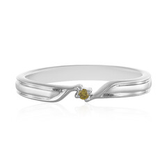 Bague en argent et Diamant jaune I3
