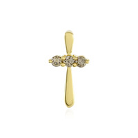 Pendentif en argent et Diamant champagne I3