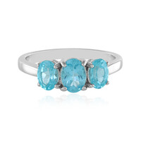 Bague en argent et Apatite bleue
