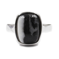 Bague en argent et Dolomite White Buffalo