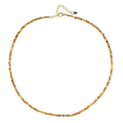 Collier en argent et Tourmaline jaune