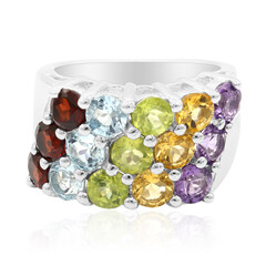 Bague en argent et Grenat du Mozambique