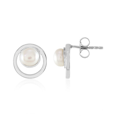 Boucles d'oreilles en argent et Perle de culture d'eau douce