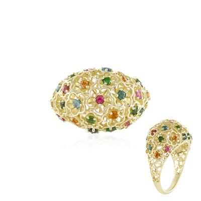 Bague en or et Indicolite (Ornaments by de Melo)