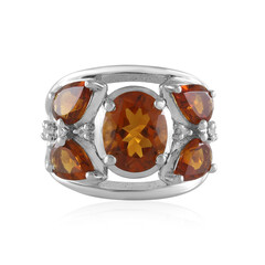 Bague en argent et Citrine Madère