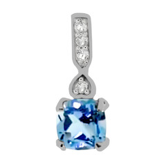 Pendentif en argent et Topaze bleu ciel