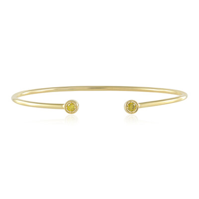 Bracelet en argent et Diamant VS1 jaune