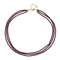 Collier en argent et Grenat du Mozambique