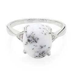 Bague en argent et Agate dendritique