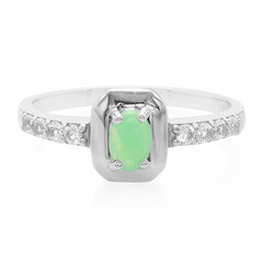 Bague pour homme en argent et Chrysoprase impériale