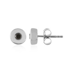 Boucles d'oreilles en argent et Diamant noir