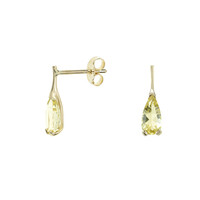Boucles d'oreilles en or et Citrine jaune citron