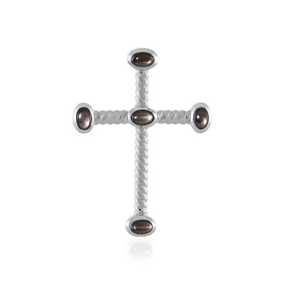 Pendentif en argent et Saphir étoilé noir (MONOSONO COLLECTION)