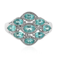 Bague en argent et Apatite bleue