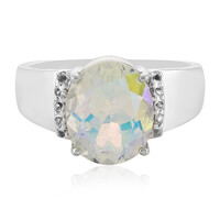 Bague en argent et Topaze arc-en-ciel